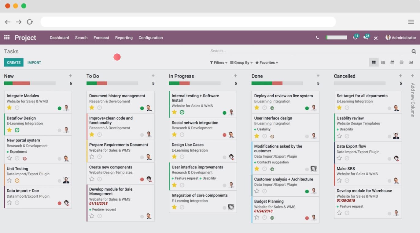 Odoo-project-management