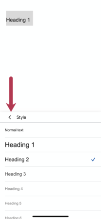 Select-the-heading-of-your-choice,-then-click-the-back-arrow-to-save.