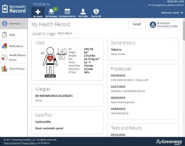 A-screenshot-of-Prime-Suite-Software’s-patient-portal