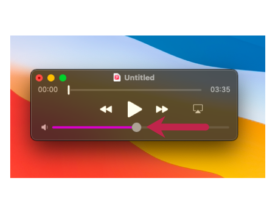 Adjust-the-volume-level-using-the-volume-control-bar