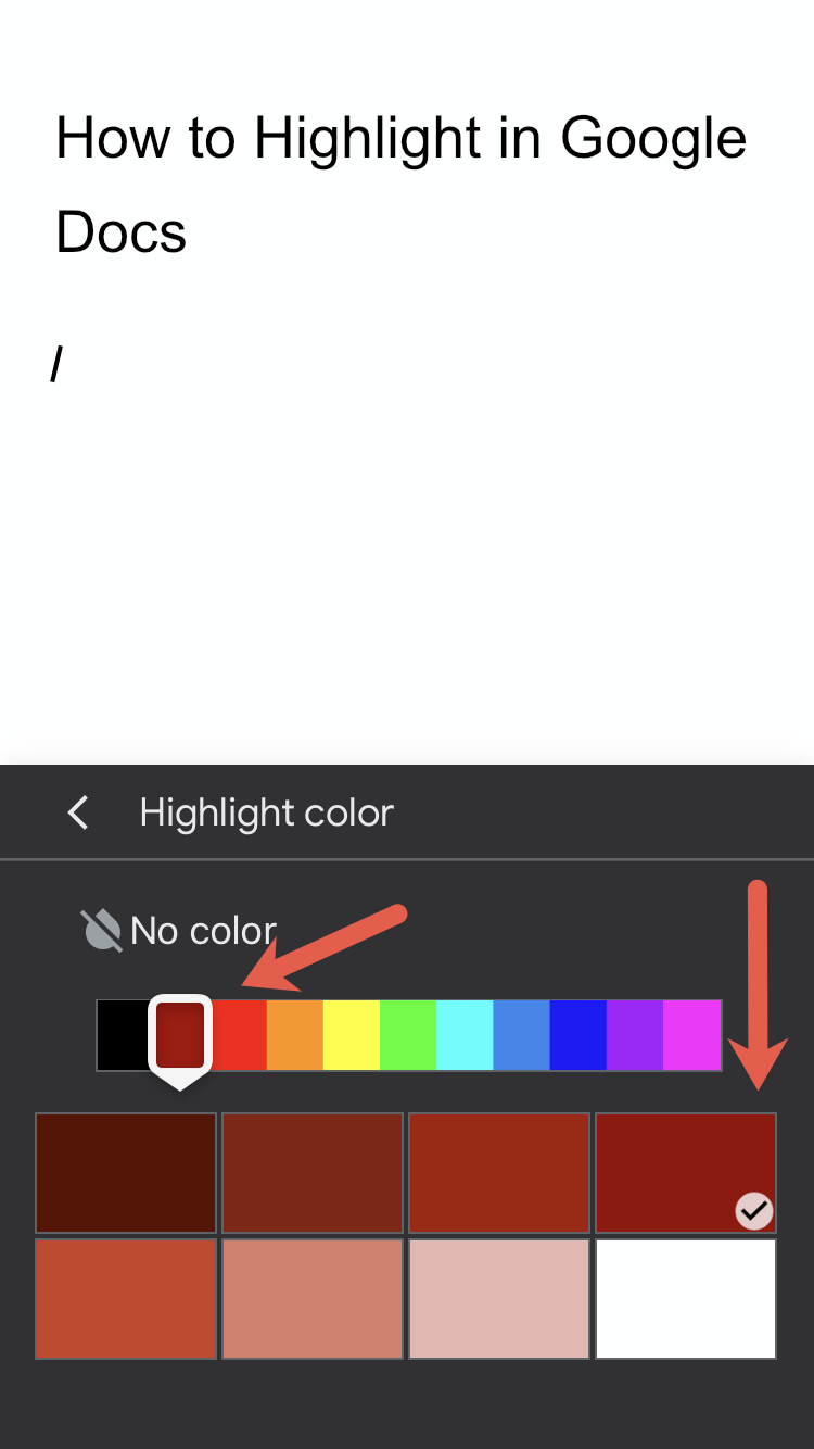 Choose-which-color-you-want-your-highlight-to-be.-Optionally,-select-a-hue-of-this-color.