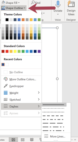 how to put border in powerpoint presentation dash-options-for-borders-in-powerpoint