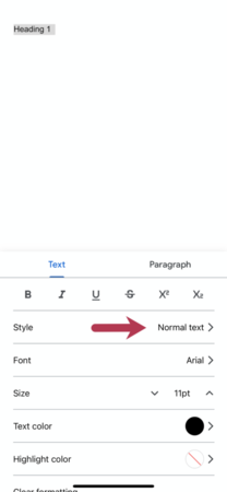 Tap-“Style”-to-reveal-heading-style-options.