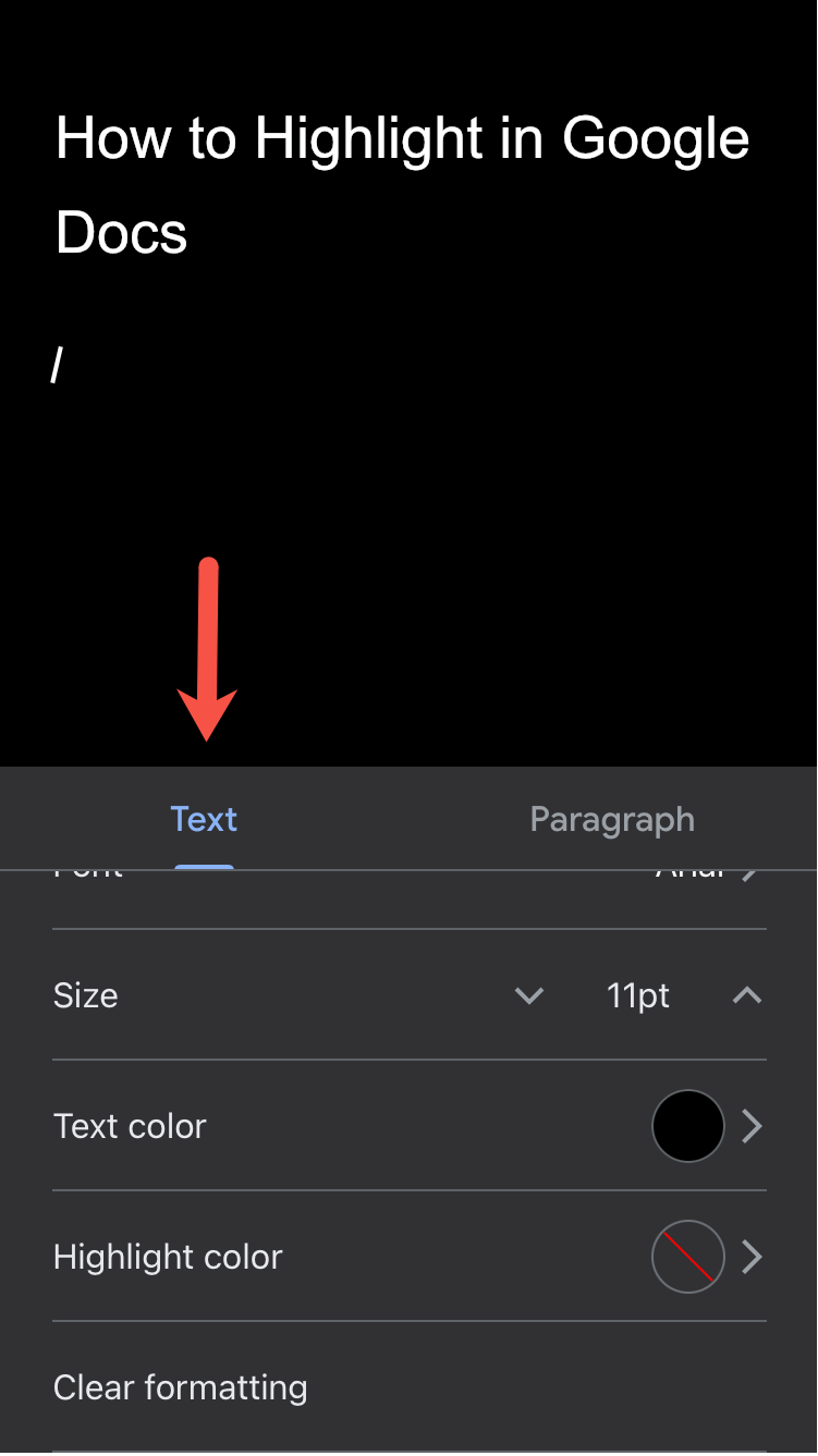 Make-sure-you-are-in-the-“Text”-portion-of-the-editing-screen.