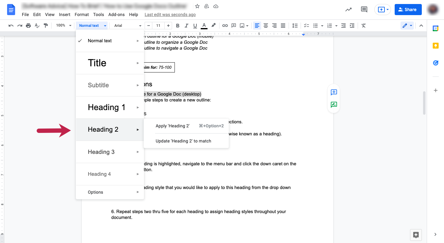 essay outline in google docs Select-the-appropriate-heading-style-from-the-drop-down-menu.