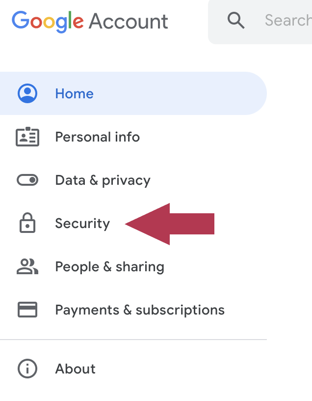 Settings-for-Google-Account-to-select-security