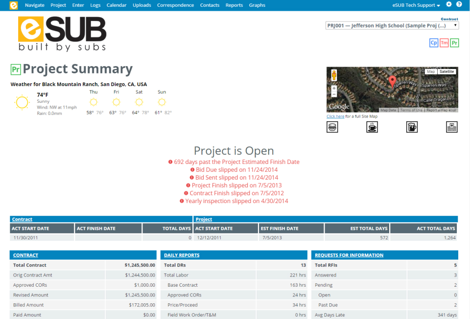screenshot-of-eSUB-project-reports