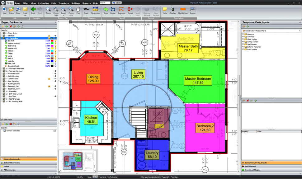 Viewing-a-floorplan-in-PlanSwift-software