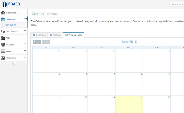 Simple-calendar-tool-provided-by-Board-Management-software