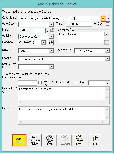 Adding-a-tickler-to-a-docket-in-TrialWorks-software