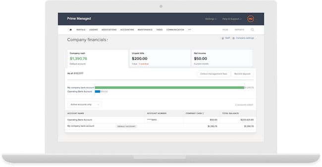 Accounting summary in Buildium