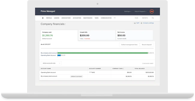 Accounting summary in Buildium