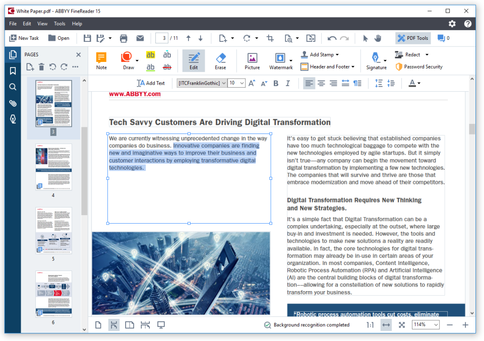 Text-editing-feature-in-ABBYY-FineReader-PDF-Software