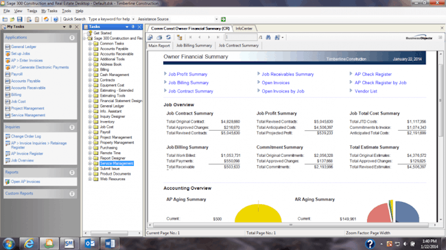 Project finances in Sage300