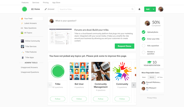 News feed example