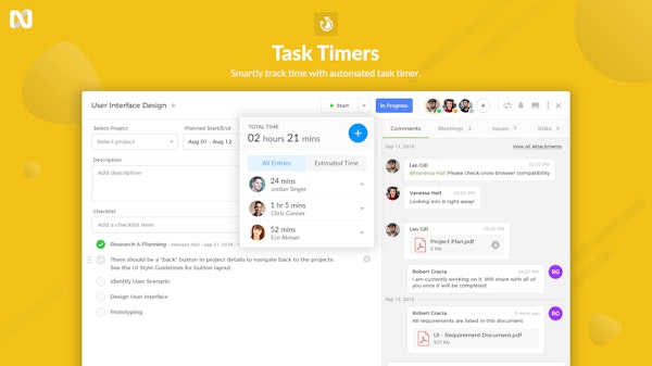 nTask Task Timers
