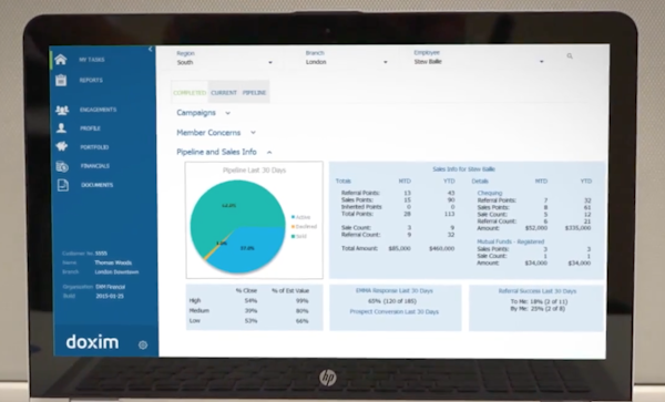 Doxim completed tasks screenshot