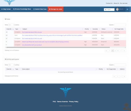 Manage cases