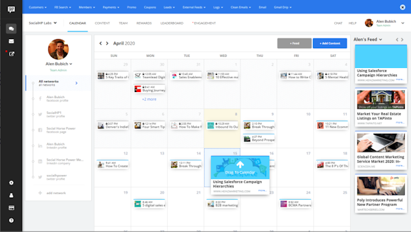 Social HorsePower post scheduling calendar