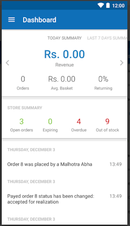 Zencommerce dashboard
