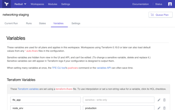 Terraform variables