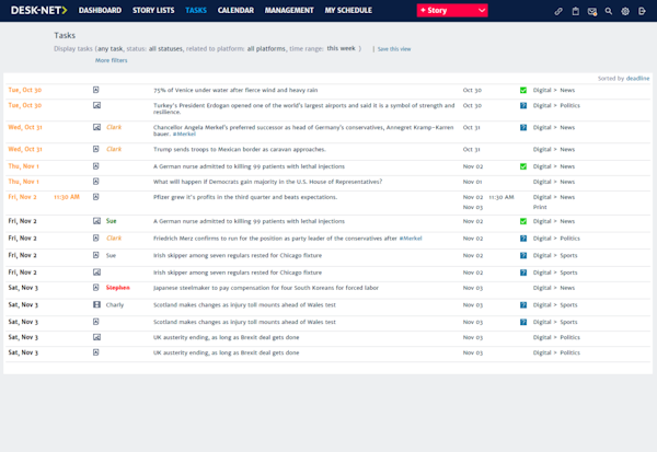 Desk-Net task management
