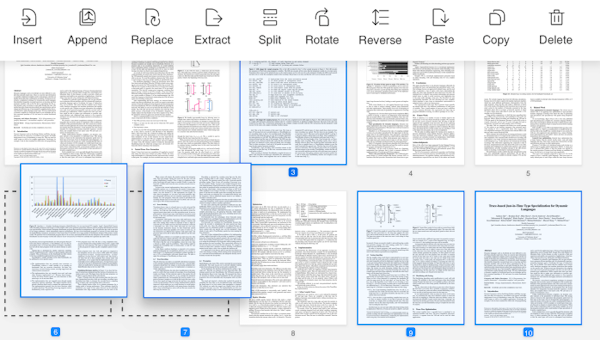 PDF Reader Pro arranging PDFs