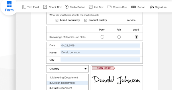PDF Reader Pro signature