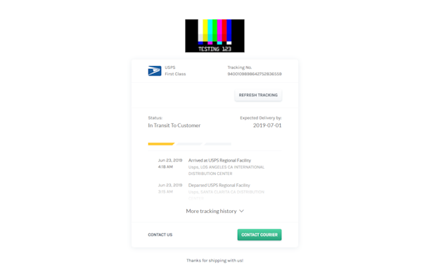 Easyship tracking status