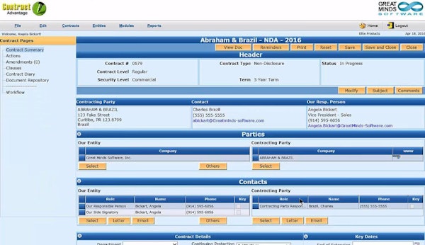 Contract Advantage contract summary