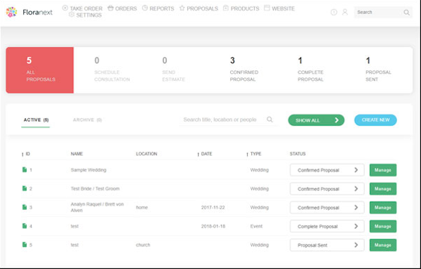 Floranext advanced proposals screenshot