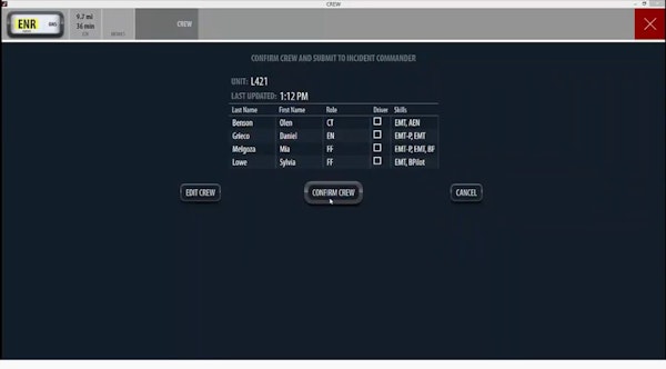 Adashi FirstResponse MDT crew details