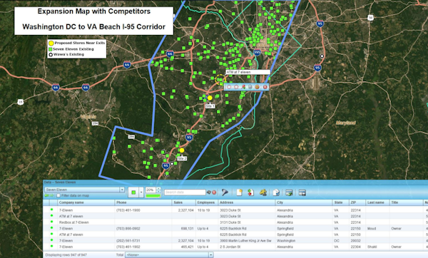 Map-based market analysis