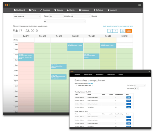 Exercise.com Appointments