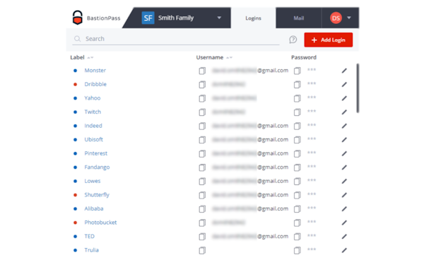 BastionPass logins database
