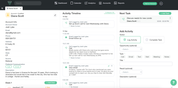 Salesdash CRM Account Management