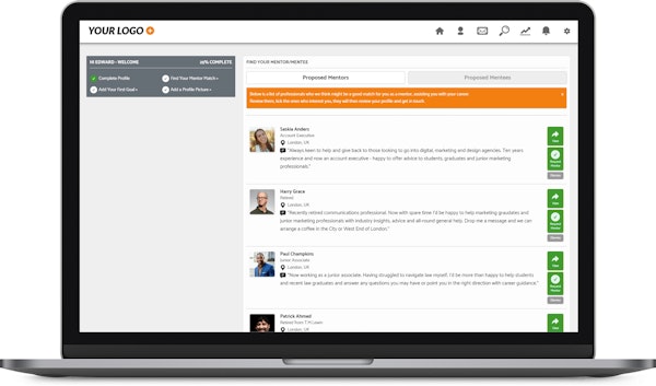 PushFar mentor search screenshot