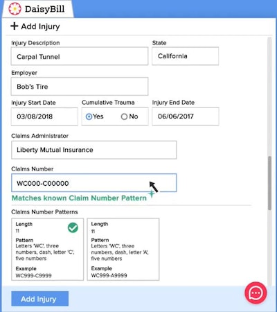 DaisyBill insurance claim information