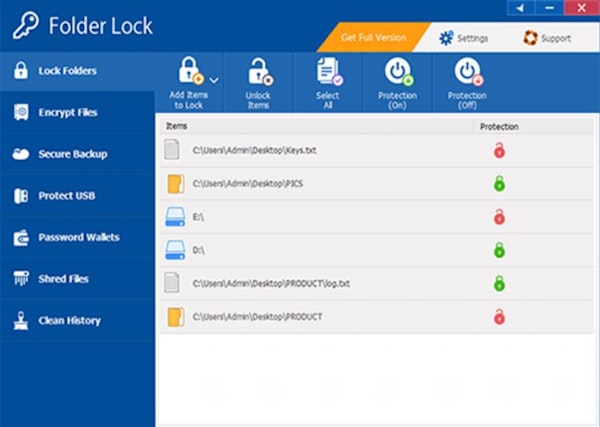 Folder Lock file encryption
