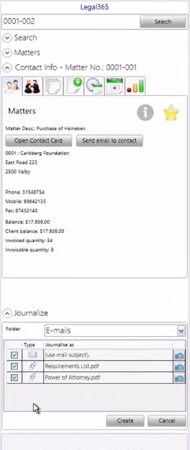 Legal 365 search functionality