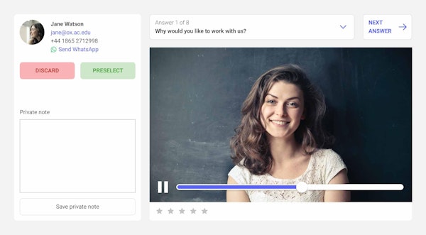 Hireflix one-way video interviewing