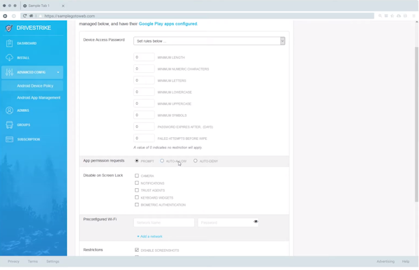 DriveStrike device configurations