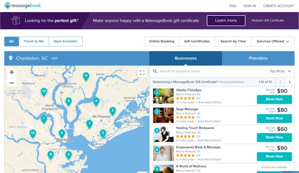 MassageBook marketing management