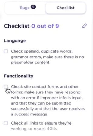 Koala checklist