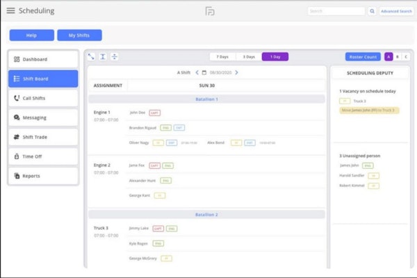 First Due staff scheduling