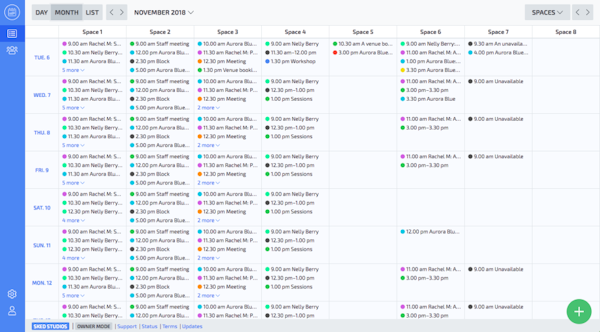 Skedda monthly view screenshot
