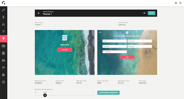 Traction Guest theme editor