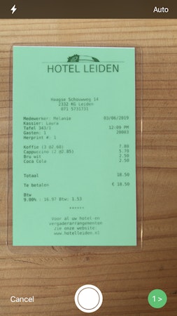 Klippa upload expenses screenshot