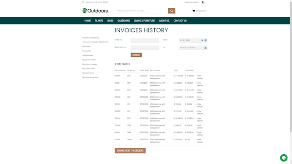 Sana Commerce invoice management