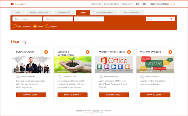 Forma LMS e-learning courses